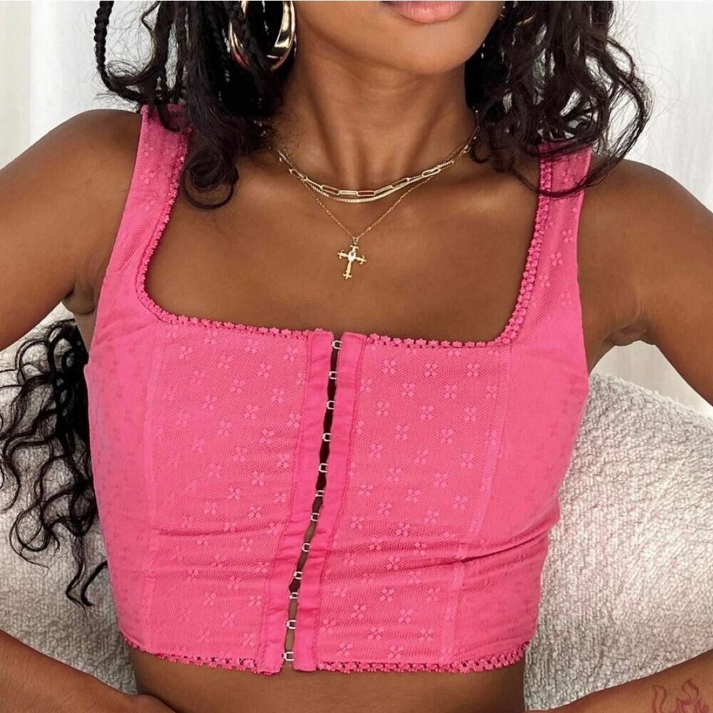 Princess-polly Women's Pink Crop-top - Picture 2 of 8